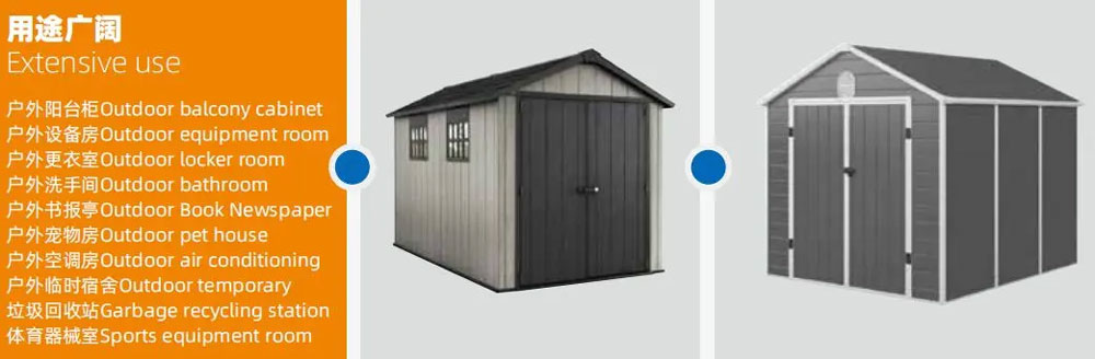 Product Application of PP Garden Tool House Panel Extrusion Line Product Application of PP Garden Tool House Panel Extrusion Line